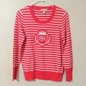Banana Republic Emblem Sweater | Color Red and White | Size S